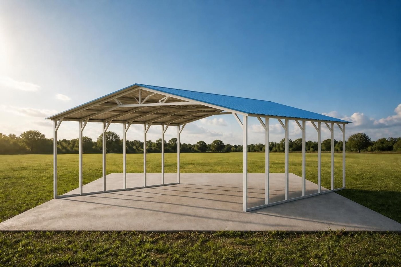 Triple Wide Carport 30x30x12