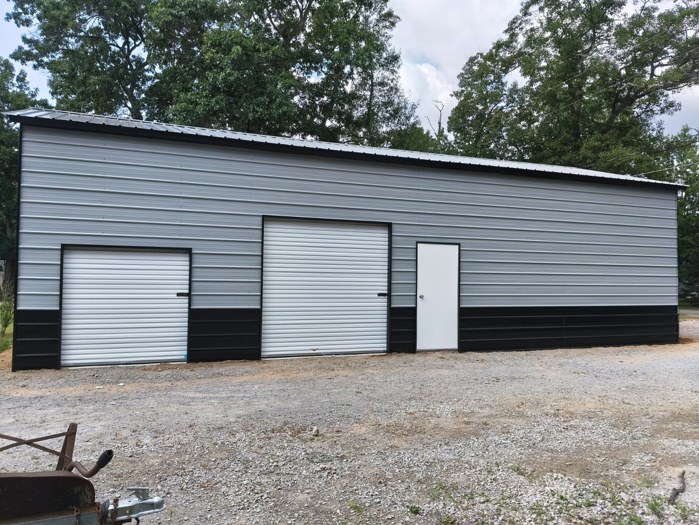 Two-Bay Garage with Walk Door
